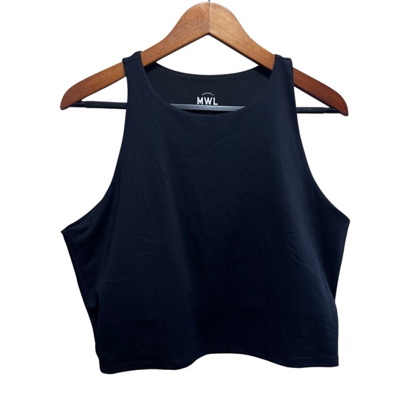 Madewell Form Racerback Black Crop Top Size XXL  Activewear Loungewear - Picture 3 of 10